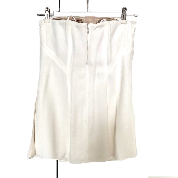 New Adam Lippes Strapless Crepe Bustier Top in Ivory - Picture 4 of 12